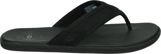 Sandales UGG Seaside Flip Leather pour hommes - Noir - Taille 44