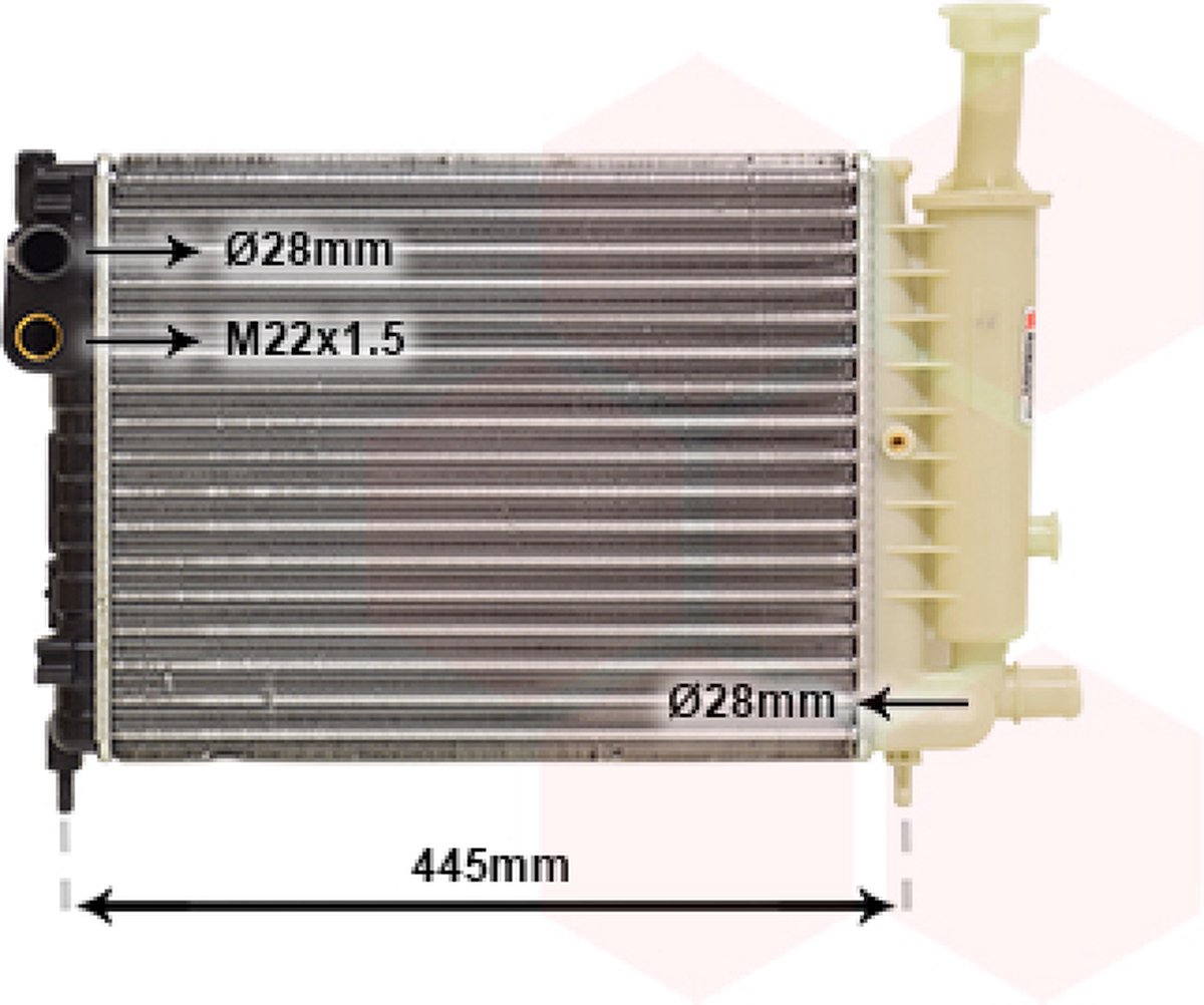 Van Wezel - RADIATOR VOOR CITROEN AX 1986-1998 96082116
