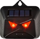 Dieren Verjager - zonne-energie Ultrasonische Ongedierte Verjager - IP44 Waterdicht Met Rode Led Licht Flitsen -zwart