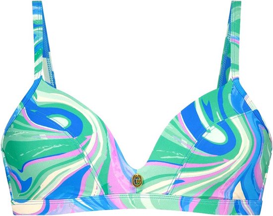 TEN CATE BEACH - bikini top triangle padded wired - Blauw