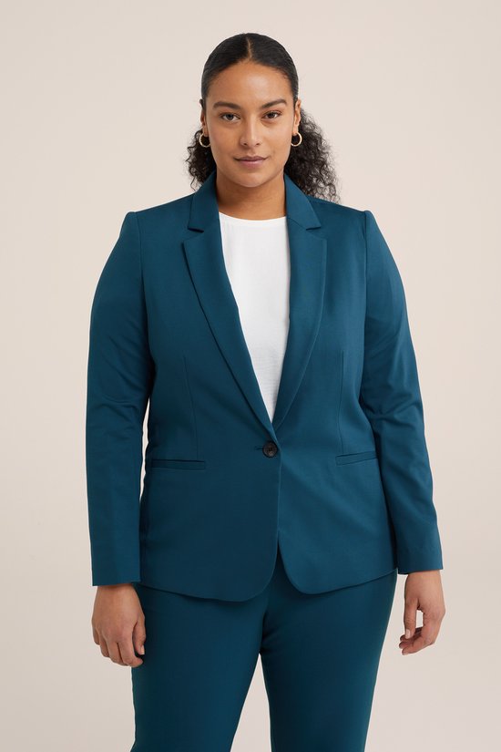 WE Fashion Dames jersey stretch blazer - Curve