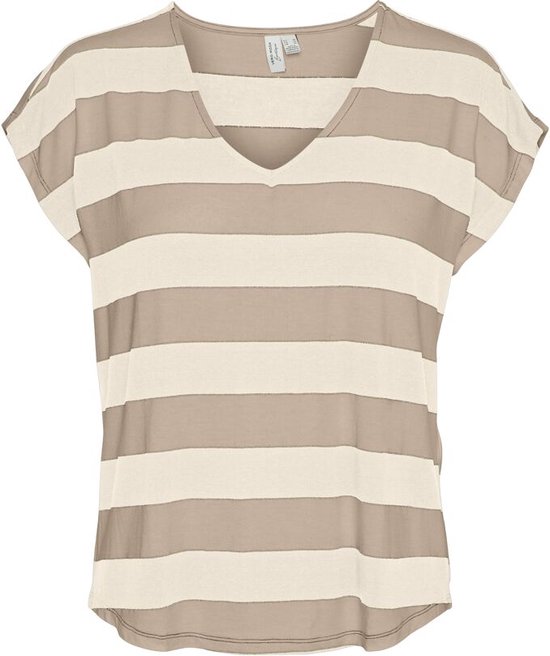 Vero Moda Kaisa S/S V-Neck T-Shiert JRS Moonlight BEIGE L