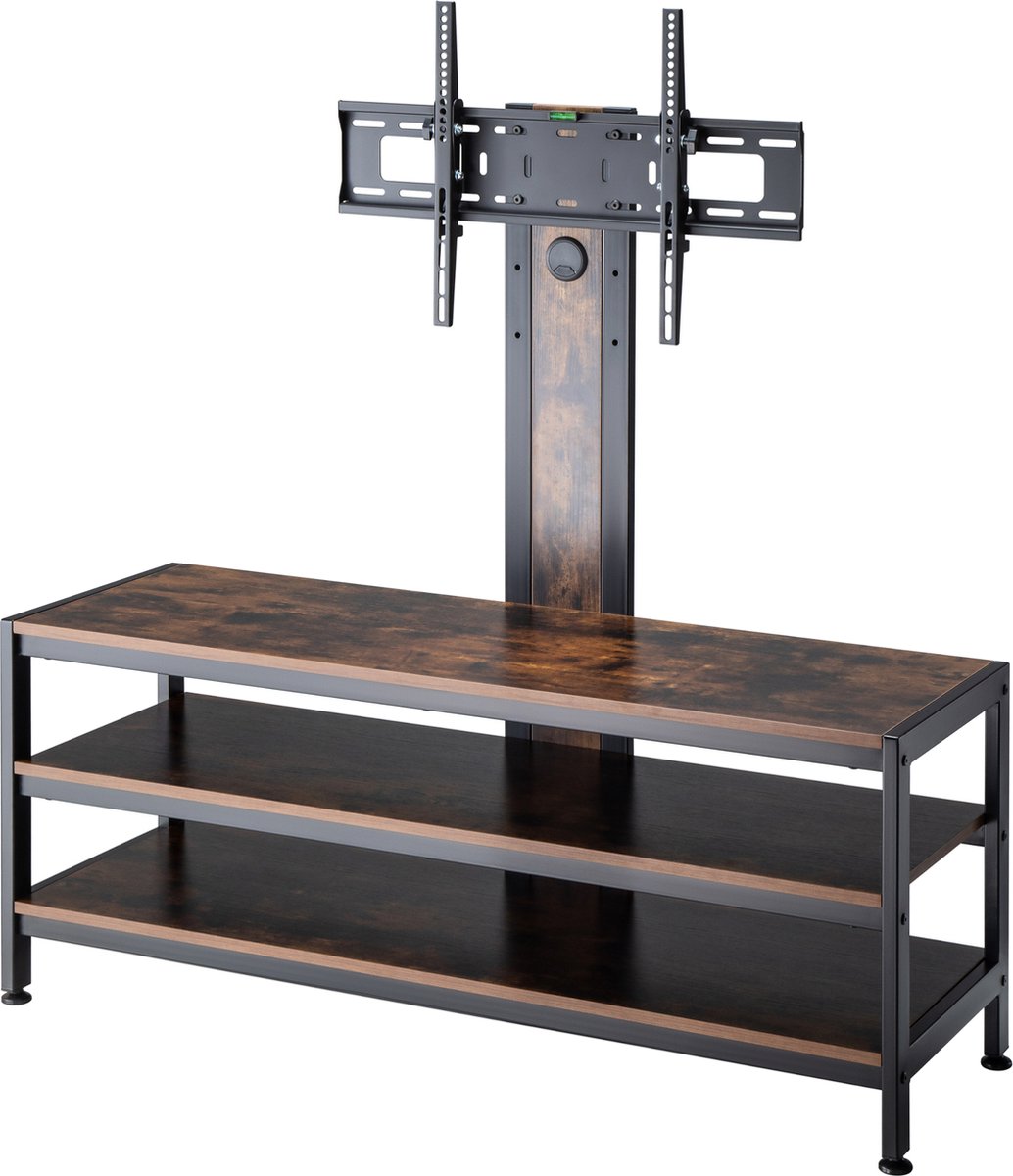 TV-beugel Stockholm met TV meubel 120x40x90/99/108 cm zwart en eikenkleurig rustiek pro.tec
