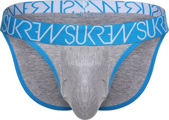 Sukrew Tanga Grey Marl - MAAT XS - Heren Ondergoed - Slip voor Man - Mannen Slip