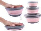 Collapsible Food Storage Container Opvouwbare Siliconen Kom Met Deksel Siliconen Bento Box Opvouwbare Foldable Food Storage Boxes Opvouwbare Siliconen Bak Foldable Bowl With Lid Voor Picknick Keuken
