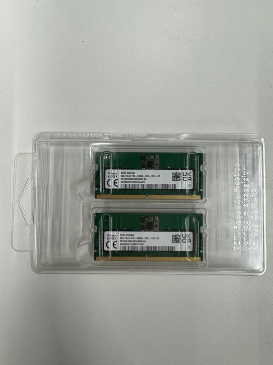 SkHynix 16GB DDR5 SODIMM Kit - 5600Mhz - HMCG66AGBSA095N | bol