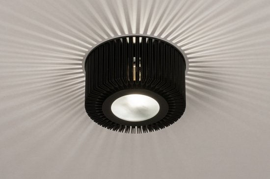 Lumidora Plafondlamp 74284 - Plafonniere - YDE - G9 - Zwart - Aluminium - ⌀ 14 cm