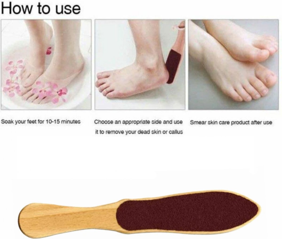 Goedkoopste Belux Surgical Instruments / Voetvijl Eelt - Voetvijl van premium hout, grof en fijn | eeltvijl, eeltverwijderaar, eeltrasp - vijl voor voetverzorging rubberhout. - 27 cm - voor de voetverzorging