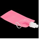 Opvouwbare waterfles - Kleur: Roze - Met Karabijnhaak - Clip aan je broek - Handig op Festivals - Altijd een slok bij je - Met zuigdop - Afmeting: 21,5 x 11 cm - Inhoud: 450ml