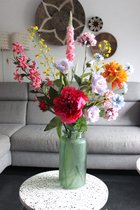 Fleurs sur 12 - Bouquet de Soie - Apparition de Fleurs Fleurs séchées - Vase