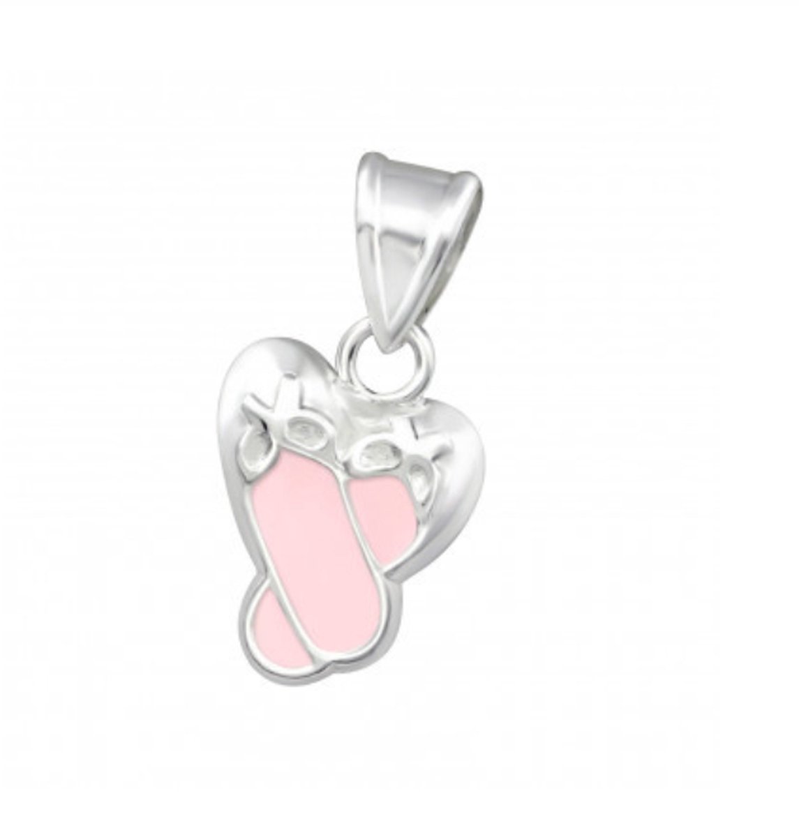 Hanger- Balletschoentjes - Zilver - Bedel