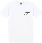 Malelions Split T-shirt Polo's & T-shirts Jongens - Polo shirt - Wit - Maat 140