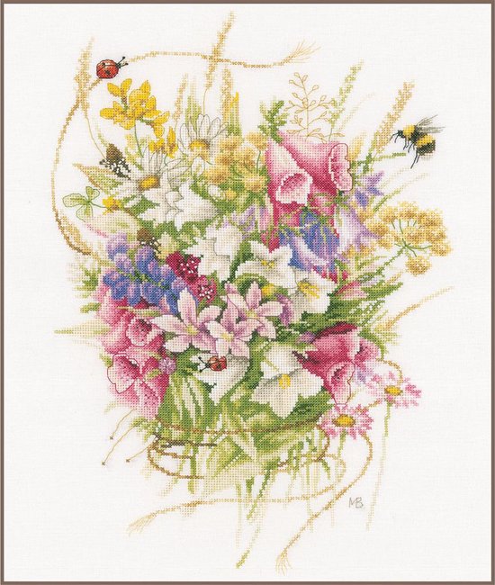 borduurpakket PN0173516 marjolein bastin, zomerbloemen