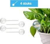 DIVERZA Waterdruppelaar voor planten 4 stuks – Transparant – Kamerplanten – Buitenplanten - Waterbol – Automatisch Watergeefsysteem – Druppelsysteem – 250 ML