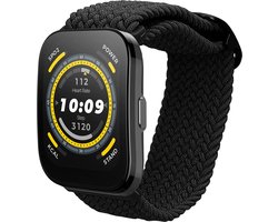 Bracelet en nylon kwmobile pour montre intelligente - adapté à Huami Amazfit Bip 5 / Amazfit GTR 4 - 14 - 22 cm - Bracelet en noir