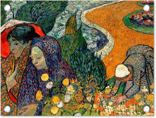 Tuin decoratie Herinnering aan de tuin van Etten - Vincent van Gogh - 40x30 cm - Tuindoek - Buitenposter