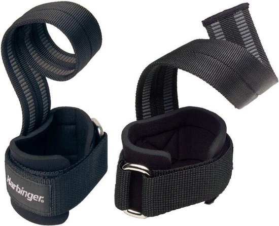 Foto: Harbinger pro lifting straps met stalen gesp