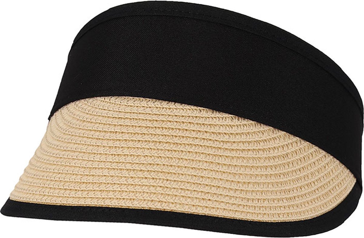Sarlini Zonneklep Straw Natuur/Zwart