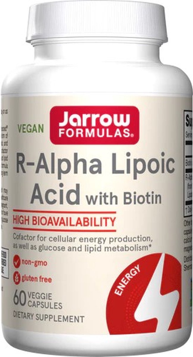 Goedkoopste R-Alpha Liponzuur met biotine (60 Capsules) - Jarrow Formulas