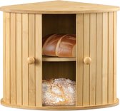 boîte à pain au design d'armoire d'angle - Avec portes coulissantes - Boîte à aliments frais en bambou