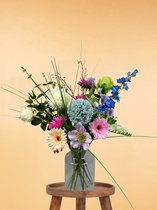 Soie Bouquet - 75-80 cm - 22 tiges - bouquet de bricolage - DIY - toutes les fleurs artificielles fournies séparément - Kunstbloemenplus, plus .nl - Printemps - multi couleur - vase exclusif - bouquet Picking - bouquet champs - Fleurs artificielles