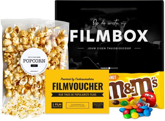 Pathé Thuis brievenbus filmpakket met ZOETE popcorn | Brievenbuscadeau - Brievenbus kado - Brievenbuspakketje - Verjaardagscadeau