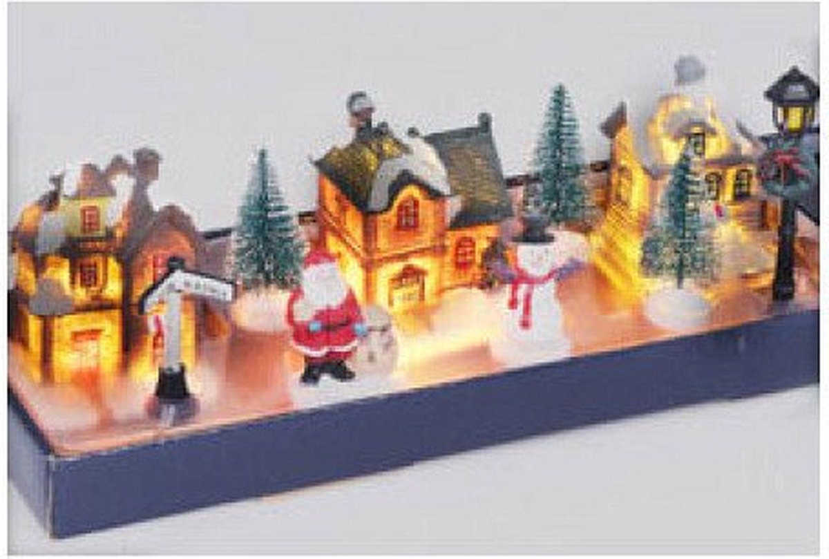 Christmas Decoration kerstdorp accessoires- figuurtjes/huisjes -10x – foto 6