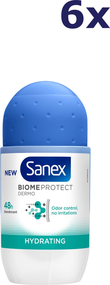 Goedkoopste 6x Sanex Deo roll-on - 50ml - biomeprotect dermo hydrating