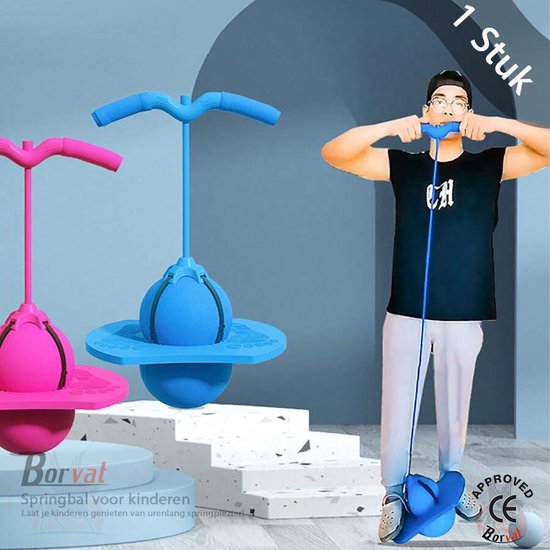 Borvat® |Sport Outdoor Games Jouets Balle rebondissante Enfants avec poignée et pompe Plate-forme d'équilibre Bouncy Jump Pogo Ball pour aire de jeux Enfants - Violet