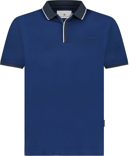 State of Art - Jersey Polo Donkerblauw - Modern-fit - Heren Poloshirt Maat L