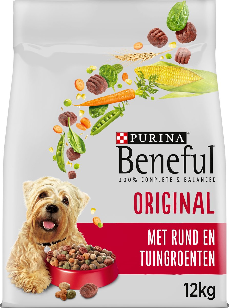 Beneful Original - Hondenvoer - Rund & Tuingroenten - 12 kg - Beneful