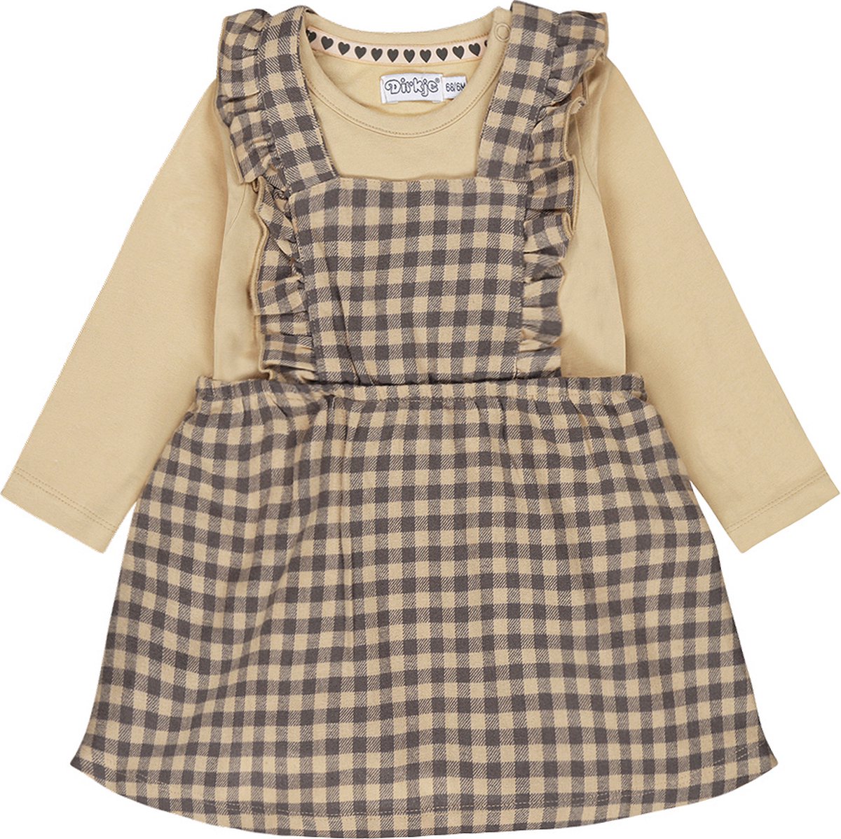 Dirkje Q- Girls love Meisjes Jurk + T-shirt - Maat 80