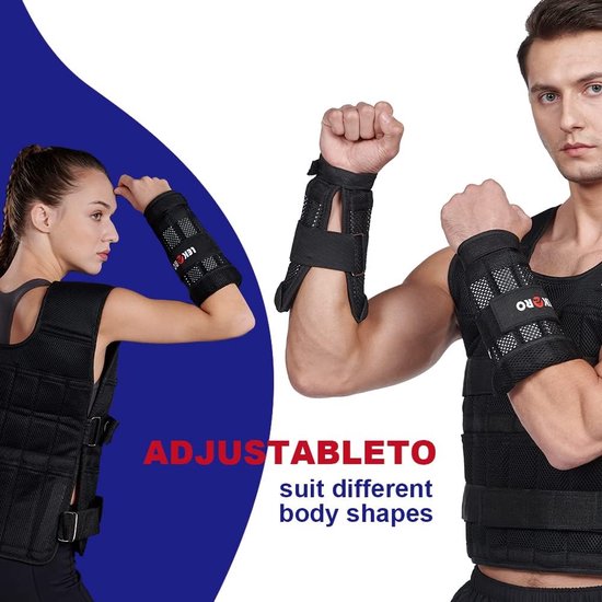 Gewichten voor de pols, verstelbare polsgewichten, afneembare pols enkelgewichten voor mannen en vrouwen, voor fitness, wandelen, joggen, training, hardlopen, 1 paar verpakking van 2 (max 6,5 lbs