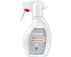 Altruist Familie Zonnebrand Spray SPF50 – Zonnebrand voor Gezin - Kinderen & Baby’s 6+ Maanden - 5 Sterren Ultra UVA Bescherming - Trigger Spray Applicatie - Waterresistent – Dermatologisch Getest – Parfumvrij – Met Vitamine E – 250 ml