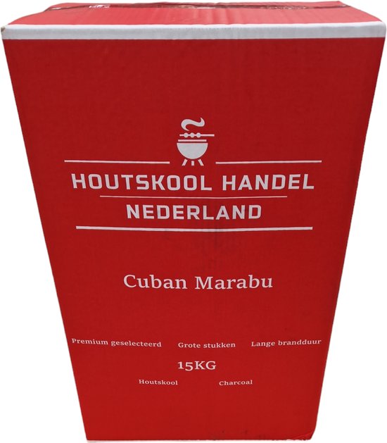 Foto: Houtskool handel nederland cuban marabu 15kg restaurant houtskool premium geselecteerd grote stukken lange brandduur perfect voor low slow