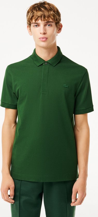 Lacoste Regular Fit Piqué Polo Heren - donkergroen - maat M