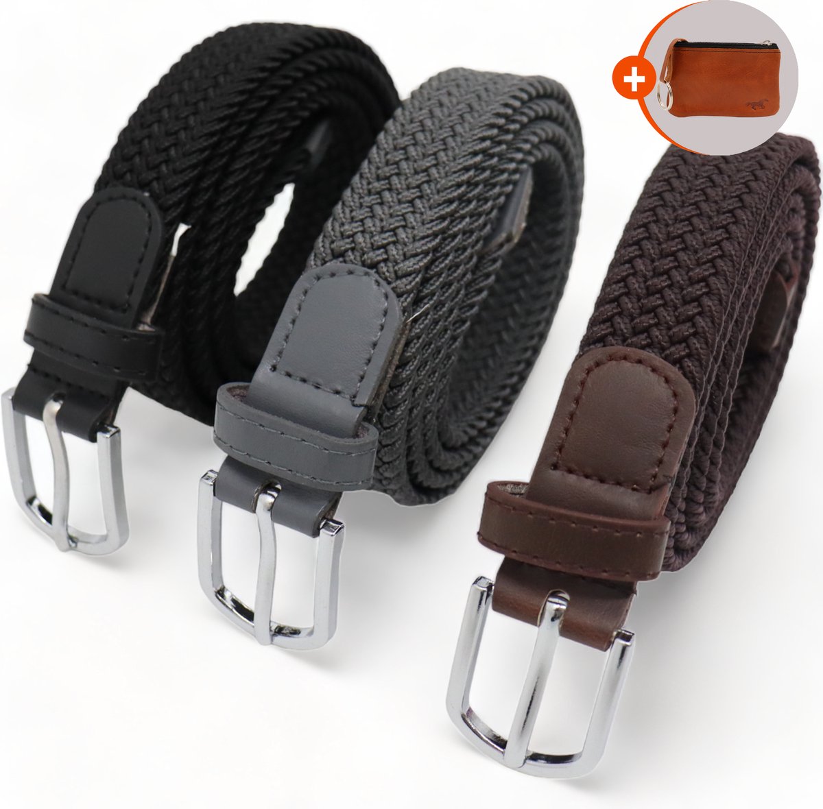 Elastische riem - riem dames - elastische riem - Stretch Riem – 3 pak