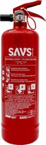 SAVS® Brandblusser poeder 1 kg - 8A 55B C - Met montagebeugel - Ook voor auto, boot, caravan of camper - Poederblusser