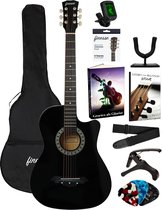 Finesse® Houston gitaar - Gitaar - Inclusief accessoires - Zwart - Akoestisch