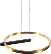 Eettafellamp rond bloomlux | 1 lichts | goud/zwart | kunststof / metaal | in hoogte verstelbaar tot 120 cm | Ø 60 cm | eetkamer / eettafel lamp | modern / sfeervol / chique design