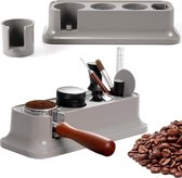 Tamperstation, 51-58 mm, koffiefilter, tamper houder, houten espressomachine, tampingstation, houten koffietampingstation, koffiestamper, tamping, standaard, aandrukstation voor zeefdragers, café