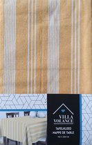 Villa-Volance-Tafelkleed-OkerGeel-Gestreept-Katoen-140x220cm