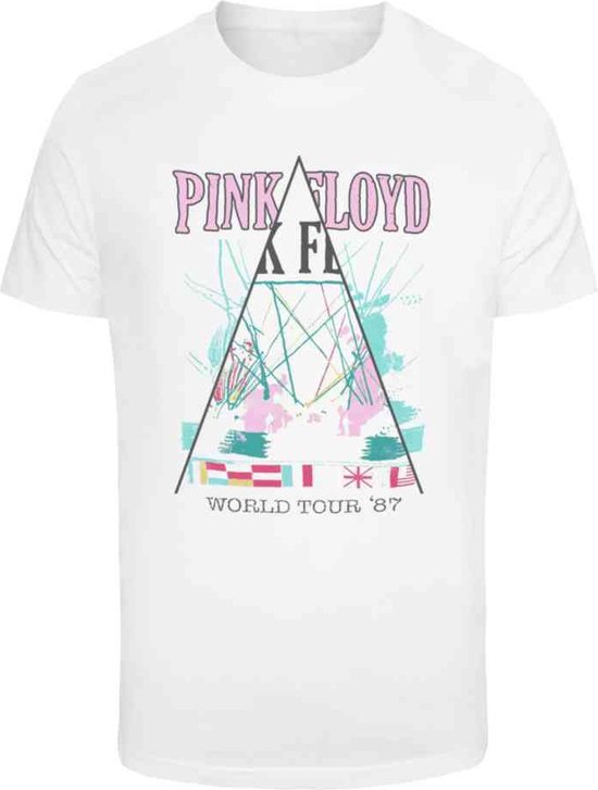 Merchcode Pink Floyd - World Tour 87 Heren T-shirt - XL - Wit