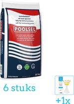 Poolsel - Zwembadzout - 25kg - 6 stuks - Voordeelverpakking - Inclusief WAYS Testrips (1 stuks)