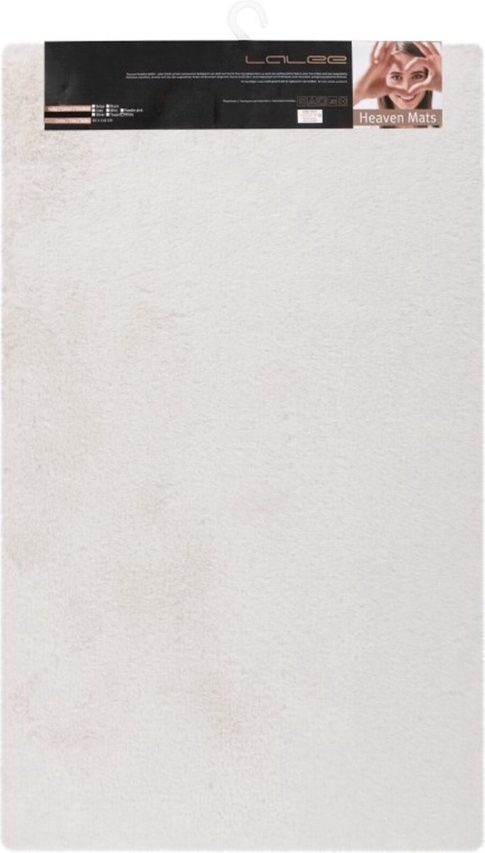 Lalee Vacht Badmat Antislip - 50x90 cm - Wit- Douchemat - Superzacht - Toiletmat