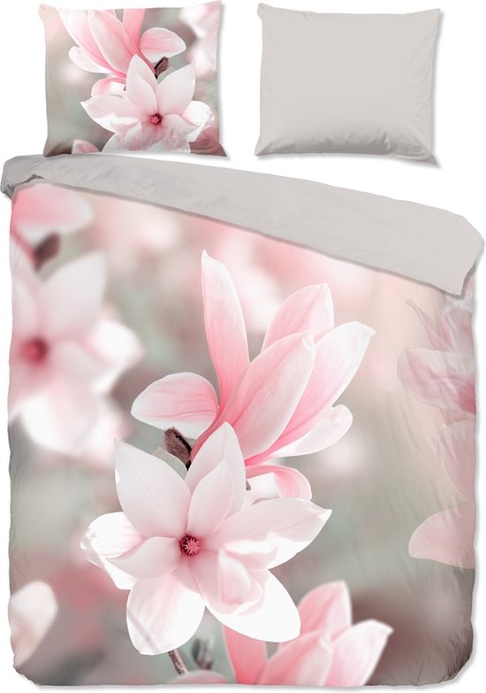 Good Morning Dekbedovertrek "magnolia bloemen" - Multi - (140x200/220 cm) - Katoen