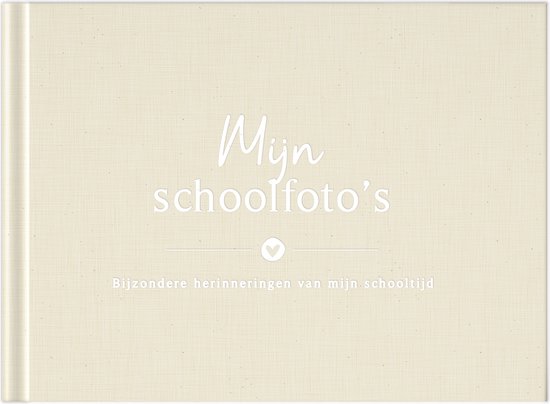 Fyllbooks Schoolfotoboek - Invulboek voor schoolfoto's - Linnen cover Beige