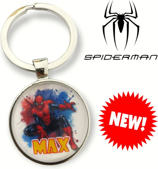 Spiderman Nom Porte-clés - Spiderman - Porte-clés - Nom propre - Personnel - Cadeau - Uniek