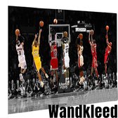 Allernieuwste.nl® Basketbal Wereld Toppers Wandkleed Wandtapijt Wanddecoratie Muurkleed Tapestry - NBA Sport Stars Poster - Kleur - 150 x 230 cm