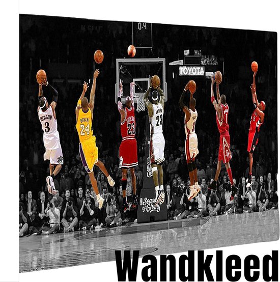 Allernieuwste.nl® Basketbal Wereld Toppers Wandkleed Wandtapijt Wanddecoratie Muurkleed Tapestry - NBA Sport Stars Poster - Kleur - 150 x 230 cm